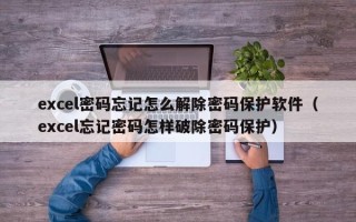 excel密碼忘記怎么解除密碼保護軟件（excel忘記密碼怎樣破除密碼保護）