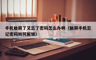 手機觸屏了又忘了密碼怎么辦啊（觸屏手機忘記密碼如何解鎖）