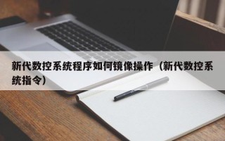 新代數控系統程序如何鏡像操作（新代數控系統指令）