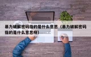 暴力破解密碼指的是什么意思（暴力破解密碼指的是什么意思呀）