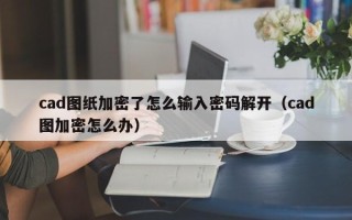 cad圖紙加密了怎么輸入密碼解開（cad圖加密怎么辦）